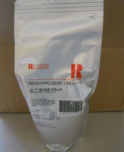 Ricoh PPC Developer Type 1 Black 35.27oz. New, 1 Bag