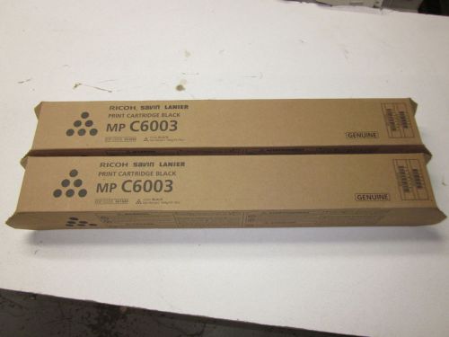 NEW Genuine Ricoh Savin Lanier 841849 Black Toner 2pk for the MP C6003 Sealed !!