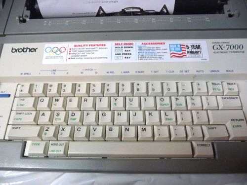 RARE BROTHER GX-7000 DAISY WHEEL ELECTRONIC TYPEWRITER