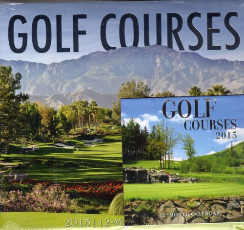 2015 GOLF COURSES Wall Calendars Lot - Full 12x11 &amp; Mini Desk Calendar NEW Sport