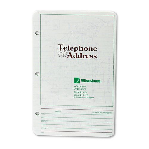 Wilson jones wlj812r wilson jones looseleaf phone/address book refill, 5-1/2 … for sale