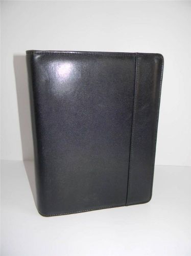 Day-timer black zippered padded 3 ring portfolio 10&#034; x 8&#034; used great condition for sale