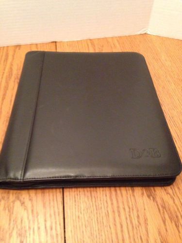 D &amp; B (Dave &amp; Busters) Black Zip Up Portfolio Binder, Levenger