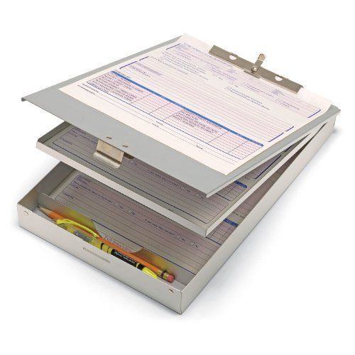 Oic Aluminum Double Storage Form Holder - 8.50&#034; X 12&#034; - Aluminum - (oic83207)