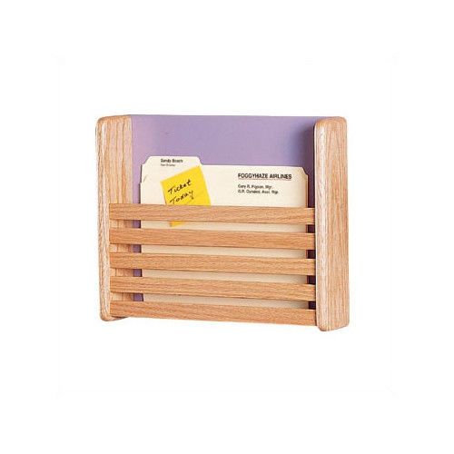 One pocket medical &amp; file chart holder with slats black natural maple for sale