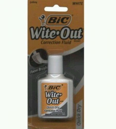 BIC WHITE OUT correction fluid foam brush .7 oz