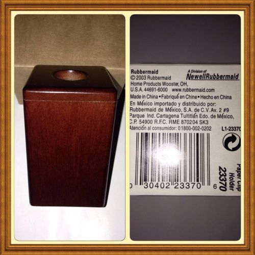 1 New Rubbermaid Mahogany Wood Finish Paper Clip Holder Model#23370 Or Buy 2.