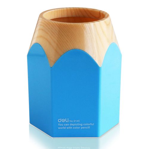 Blue Cute Desk Organizer Pen Pencil Holder Pencil Pot Brush Holder Container