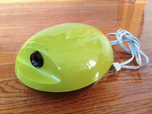 Vintage Boston Model #16 Egg Shape Pencil Sharpener  RARE avocado green! NICE!!!