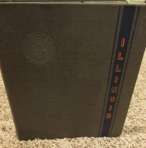 Vintage University of Illinois &#034;Chartered 1867&#034; 3 Ring Binder National Brand