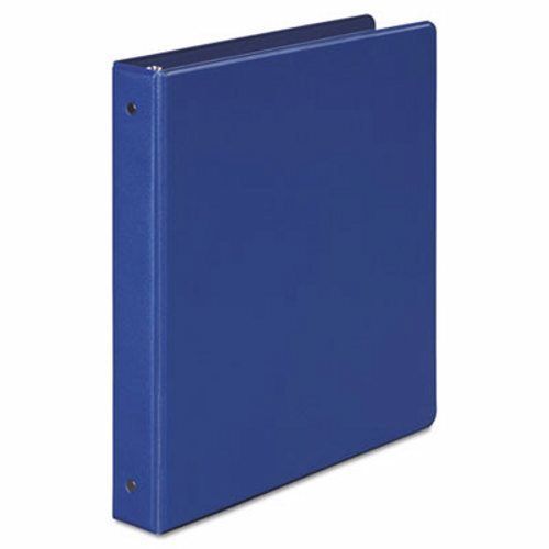 Wilson Jones Basic Vinyl Round Ring Binder, 1&#034; Capacity, Dark Blue (WLJ36814NBL)