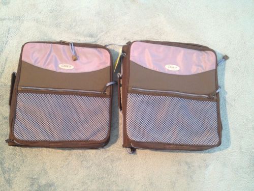 Two Case-it 2&#034; 3 Ring Black Zipper Binder Portfolio Organizer Folder Handled