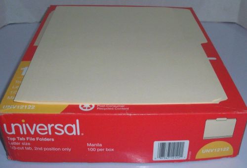 100 Universal Manila File Folders UNV12122