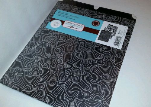 NIP Black Martha Stewart Home Office 6 Vertical File Folders