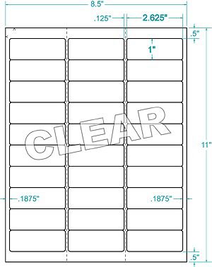 INKJET only LABELS Photo Gloss Address Label30x100