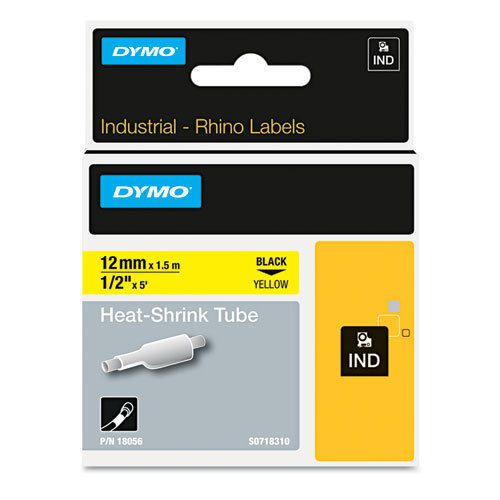 Rhino heat shrink tubes industrial label tape cassette, 1/2&#034; x 5 ft, white for sale