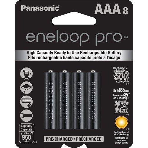 PANASONIC BATTERY BK-4HCCA8BA 8PK ENELOOP PRO AAA BATTERY