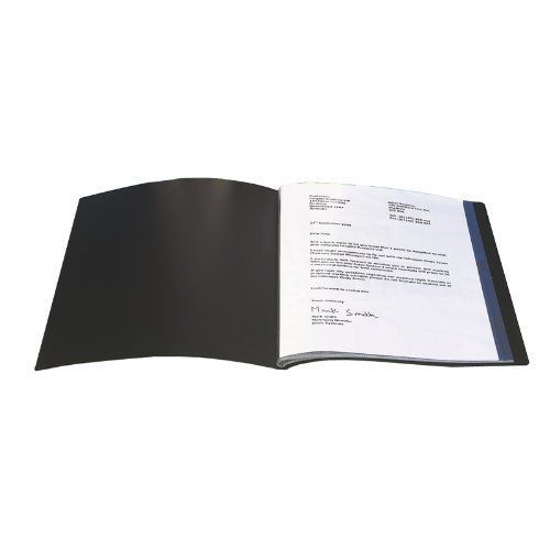 Q Connect 100-Pocket Presentation Display Book - Black