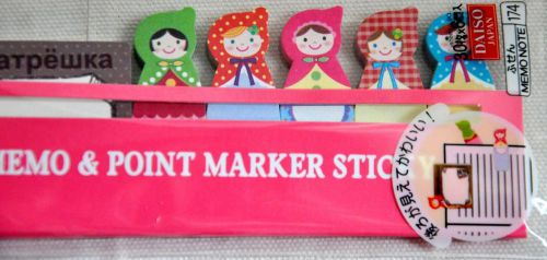 Matryoshka Sticky Bookmark Note Pointer Small Memo Matpewka Russian Girl Doll