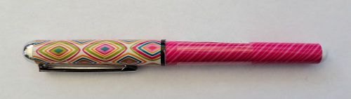 Pink diamond stripe FABULOUS PEN Black ballpoint ball point Ganz writing