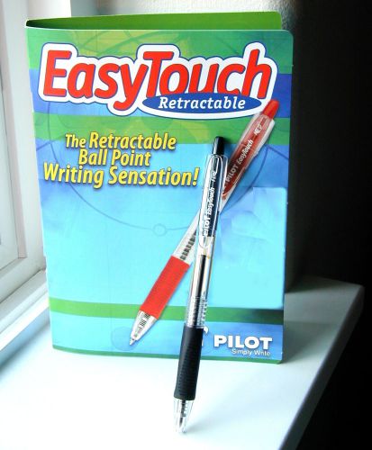 3-PACK NEW PILOT EASYTOUCH 0.5mm FINE RETRACTABLE BALL POINT PENS BLACK