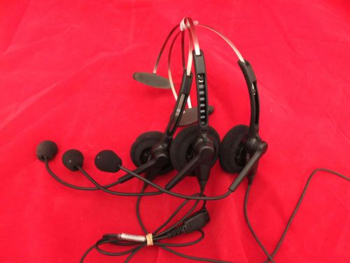 Lot of 3 nortel liberation monaural headset with warranty for sale