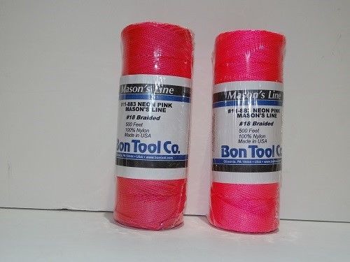 #18 Braided Mason&#039;s Line- Pink- 2 pc pack