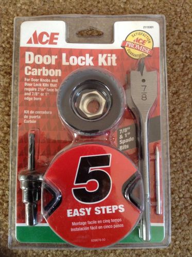 NIP New Ace Door Lock Kit Carbon Part 2115301 Wood Carpentry Tools Locks &amp; Knobs