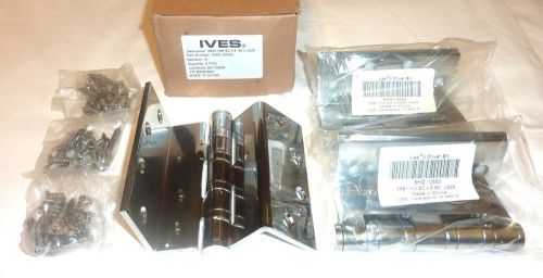 3 Ives 5BB1HW SC 4.5&#034; 651 US26 Full Mortise Swing Clear Hinges BRIGHT CHROME NEW