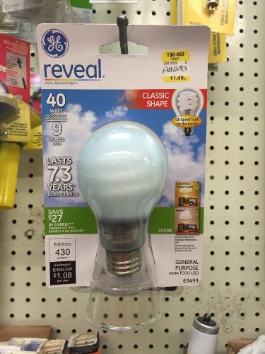 GE 40W 9W Reveal Classic Shape Bulb