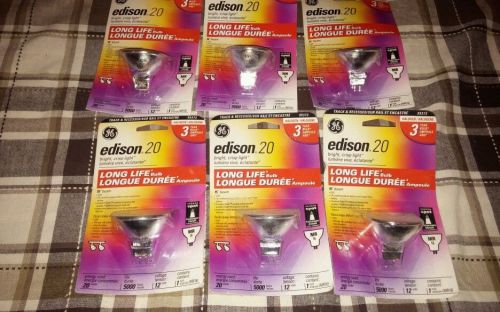 Lot of 6 GE Edison 20 MR 16 indoor spot 99372