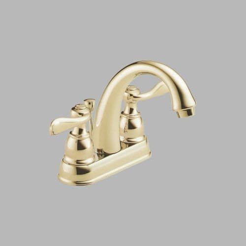 Delta foundations b2596lf-pb two handle centerset lavatory faucet polished bras for sale