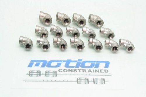 Lot of 16 MRO Stainless Steel 90 Degree Female Elbow Fittings 1/8&#034; NPT