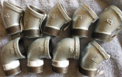 Wholesale lot of 1 1/2&#034; street elbows. 90&#039;s and 45&#039;s for sale