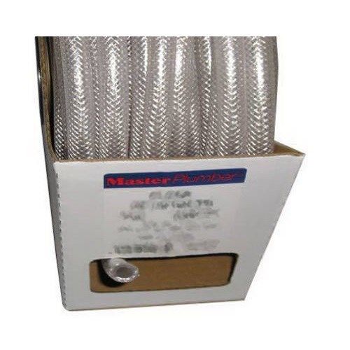 3/8-inch i.d. x 0.594-inch o.d. x 100-feet clear braided reinforced pvc hose for sale