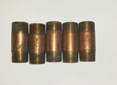 3/4&#034; x 2 &#034;;brass nipple lee brass lot of  5 for sale