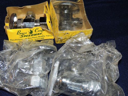 4 nos Brass Craft speedway and Eastmen Speedflex Angle stop w/handle valve