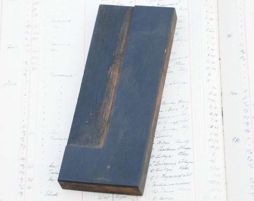 Huge letter &#034;L&#034; -  8.86&#034; letterpress wood printing block vintage wooden type