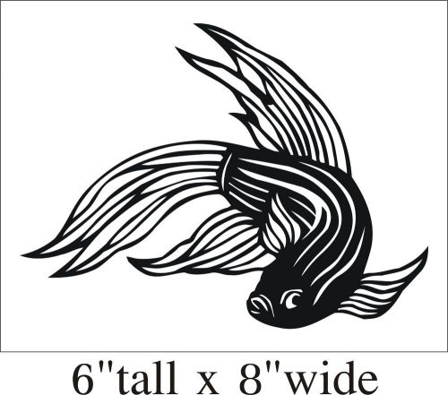 2X Fish Silhouette  Funny Car Truck Bumper Vinyl Sticker Decal Decor Art -1789