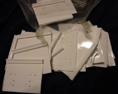 89 new Plastic Earrings Jewelry Display Hanging Cards Tags white