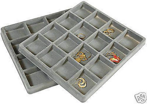 2-16 compartment gray display tray organizer inserts travel section case trays for sale