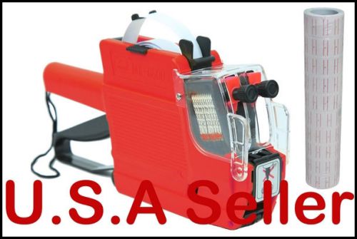 Price gun mx6600 pricing tag display  2 line labeler with 1 tube 5000pc  red for sale