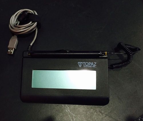 Topaz signaturegem lcd 1x5 t-l462-hsb-r signature capture pad for sale