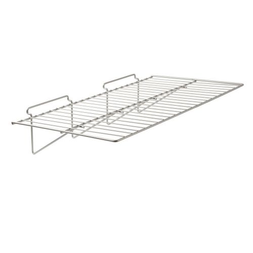 12&#034; x 24&#034; straight shelf for slatwall 6 pcs - chrome fits all slat wall panels for sale