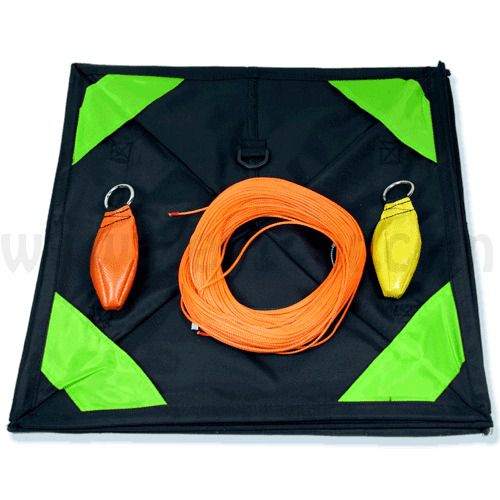 Throw Line Kit for Arborist,Cube,10oz&amp;12oz Throw Bags,200&#039; Dynaglide Throw Line