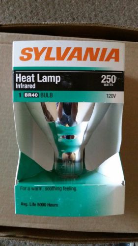 Sylvania heat lamp infrared 250 watts 120v br40 bulb - free shipping for sale