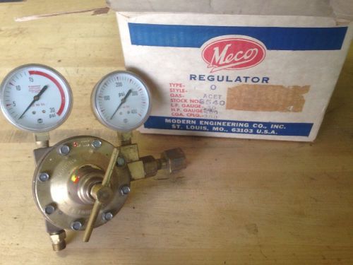 Meco Regulator! Acetylene Gauge Psi Gauges! With Fittings!