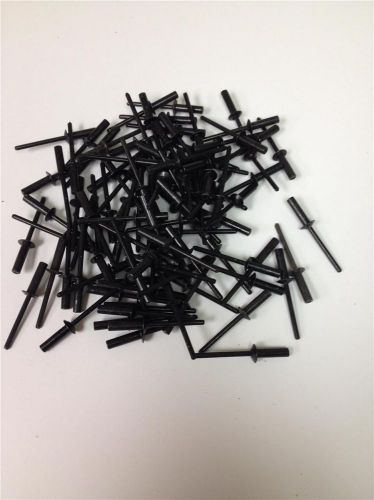 100 3/16&#034; Lightweight Aluminum Pop Riveter Black Rivet Metalworking Fastener Lot