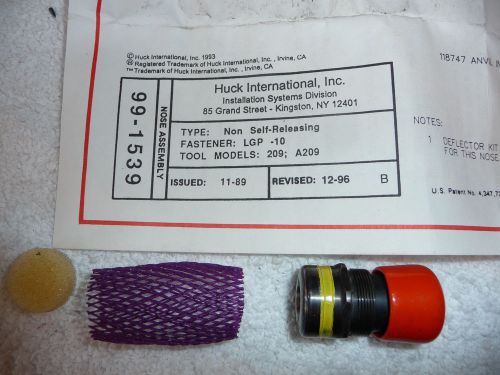 HUCK 99-1539 5/16&#034; NOSE ASSY FASTENER LGP-10 TOOL MODELS: 209,A209