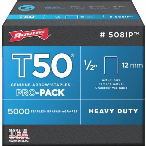 Arrow Fastener 508IP T50 Staples-1/2&#034; T50 BULK PK STAPLES